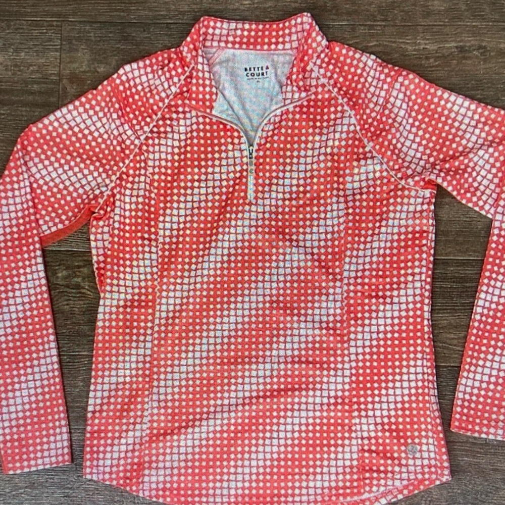 Britta Court Girls' Coral Zip-Front Rashguard